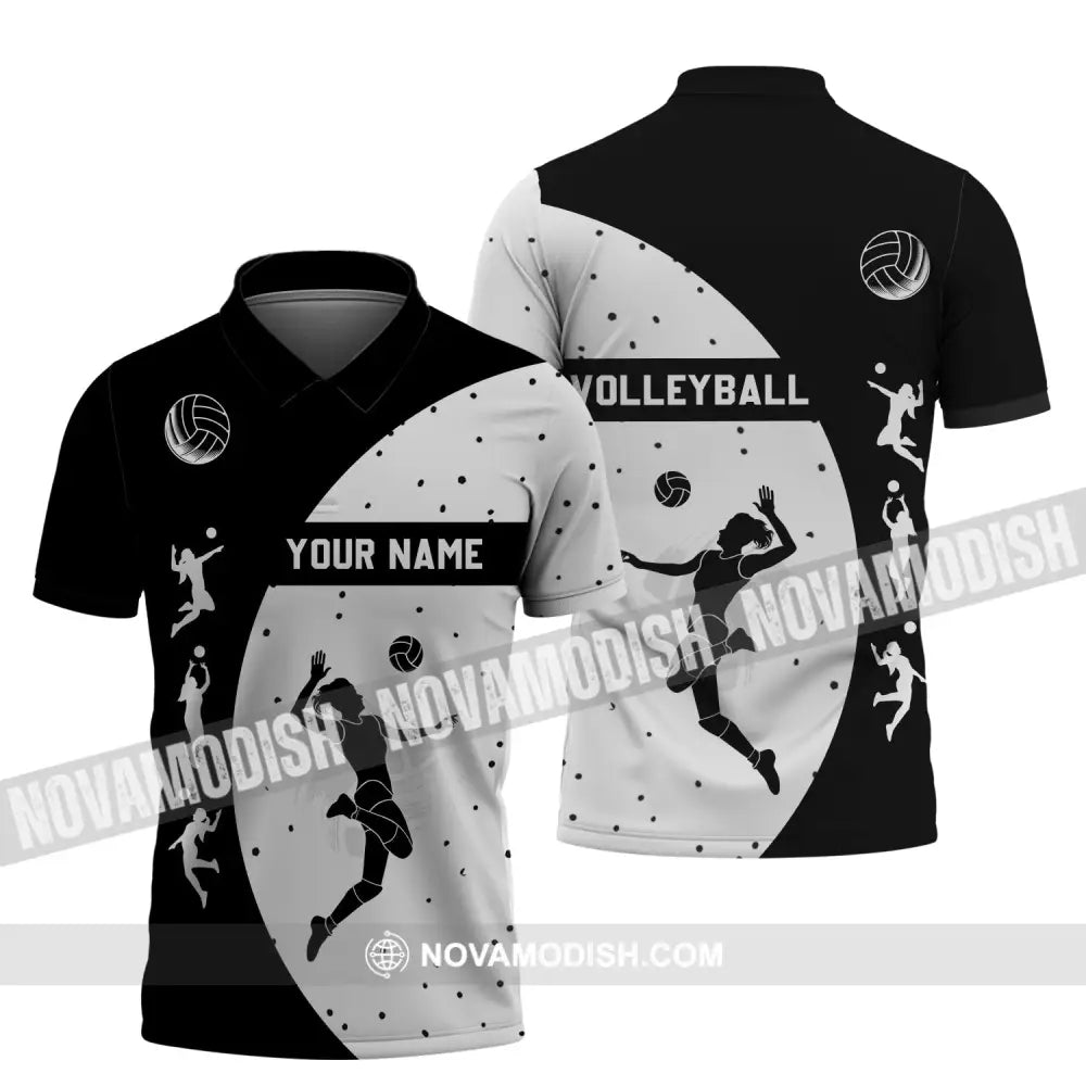 Woman Shirt - Custom Name T-Shirt Volleyball Clothing Polo / S T-Shirt