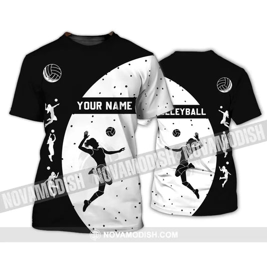 Woman Shirt - Custom Name T-Shirt Volleyball Clothing / S T-Shirt