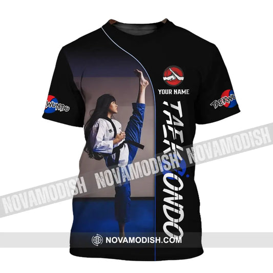 Woman Shirt Custom Name Taekwondo Hoodie Polo Long Sleeve Gift For Lovers T-Shirt / S T-Shirt