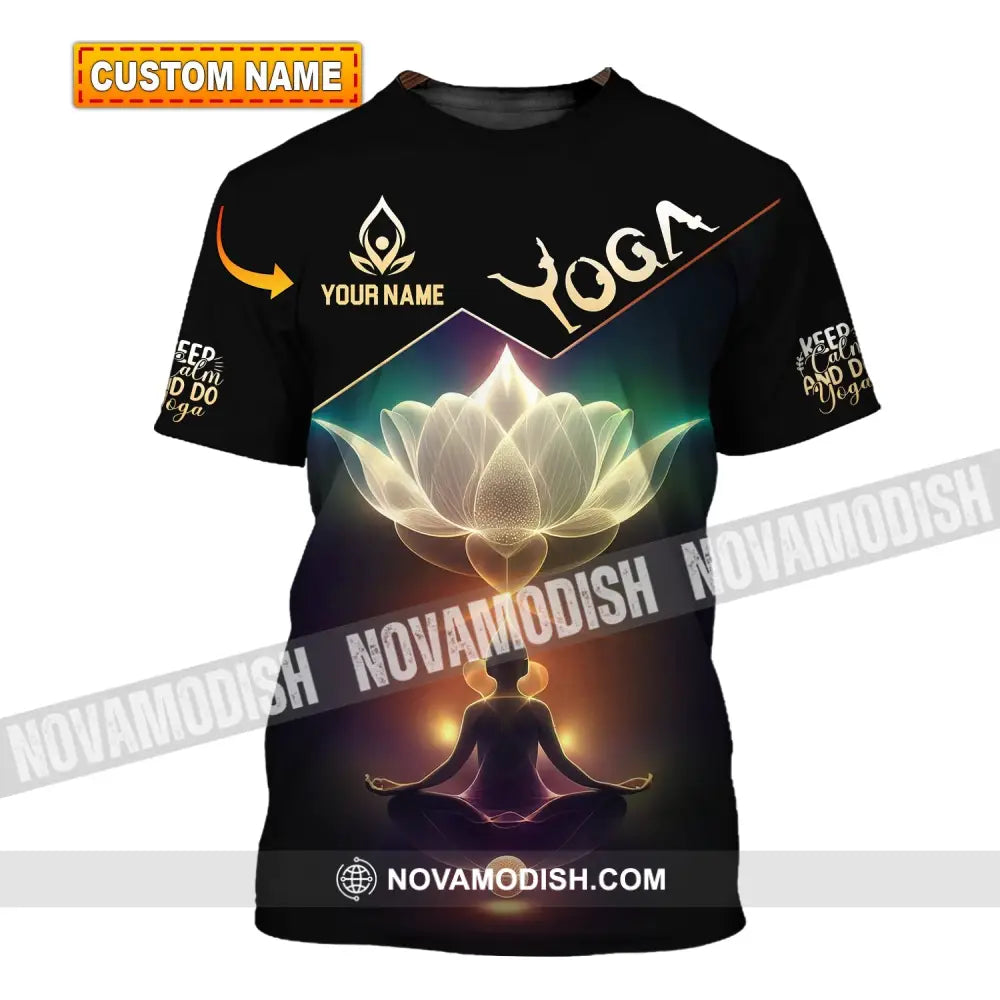 Woman Shirt Custom Name Yoga T-Shirt Hoodie Long Sleeve T-Shirt