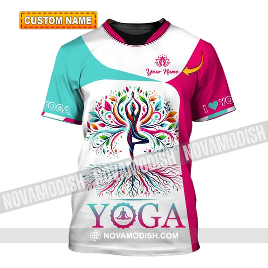 Woman Shirt Custom Name Yoga T-Shirt Hoodie Long Sleeve Gift For Lover T-Shirt