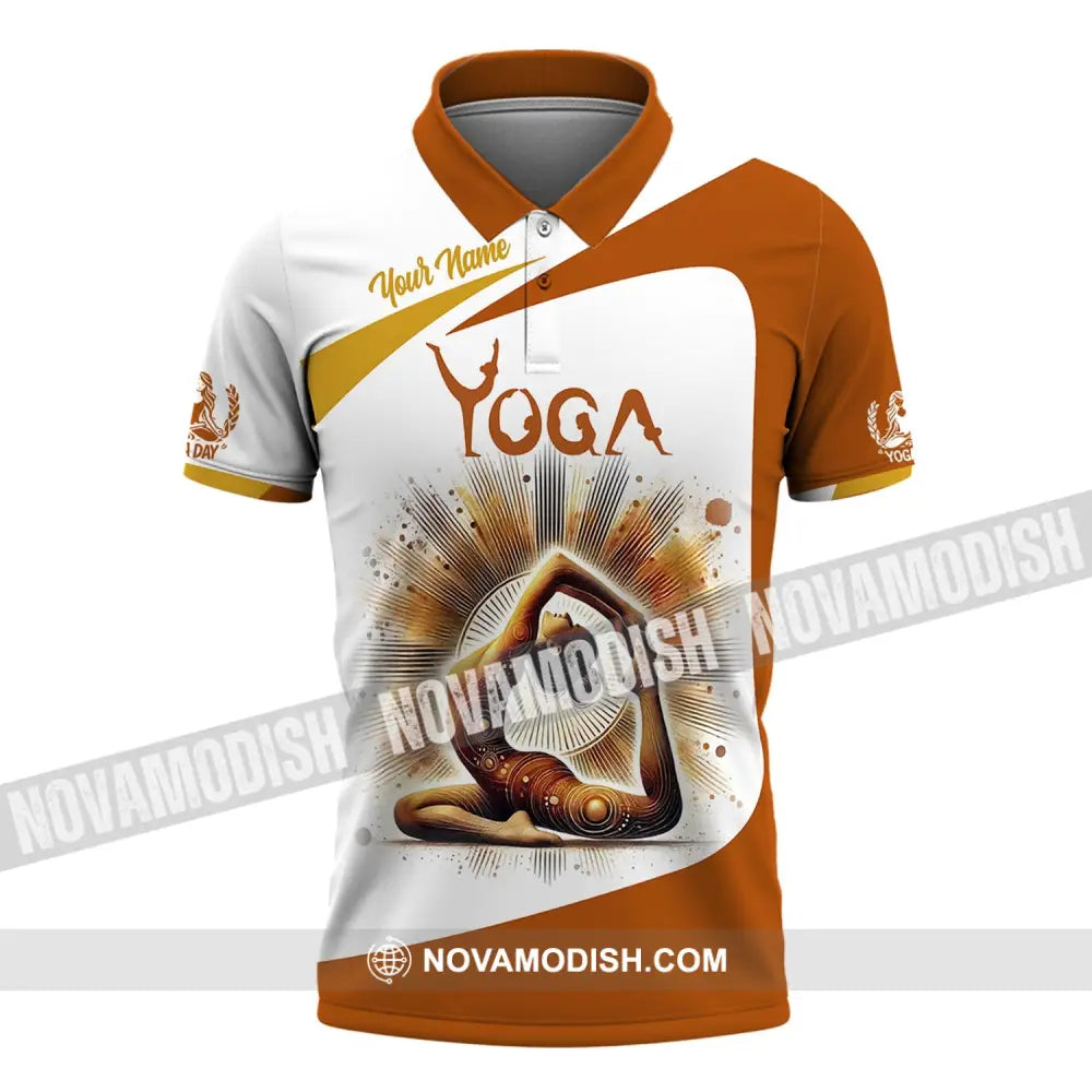 Woman Shirt Custom Name Yoga T-Shirt Hoodie Long Sleeve Gift For Lover Polo / S T-Shirt