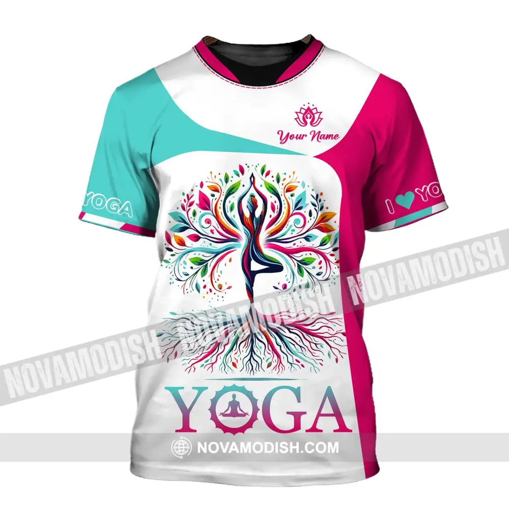 Woman Shirt Custom Name Yoga T-Shirt Hoodie Long Sleeve Gift For Lover / S T-Shirt