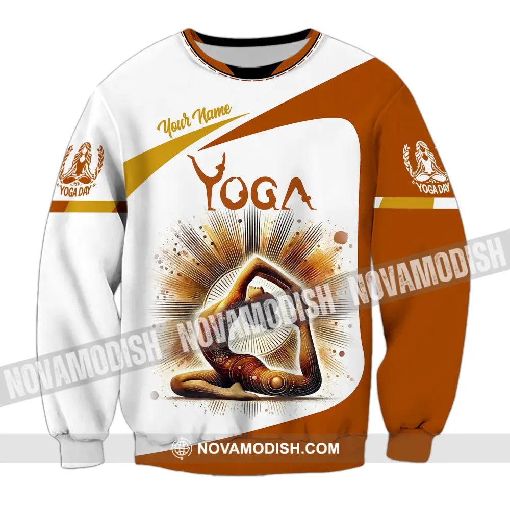 Woman Shirt Custom Name Yoga T-Shirt Hoodie Long Sleeve Gift For Lover / S T-Shirt