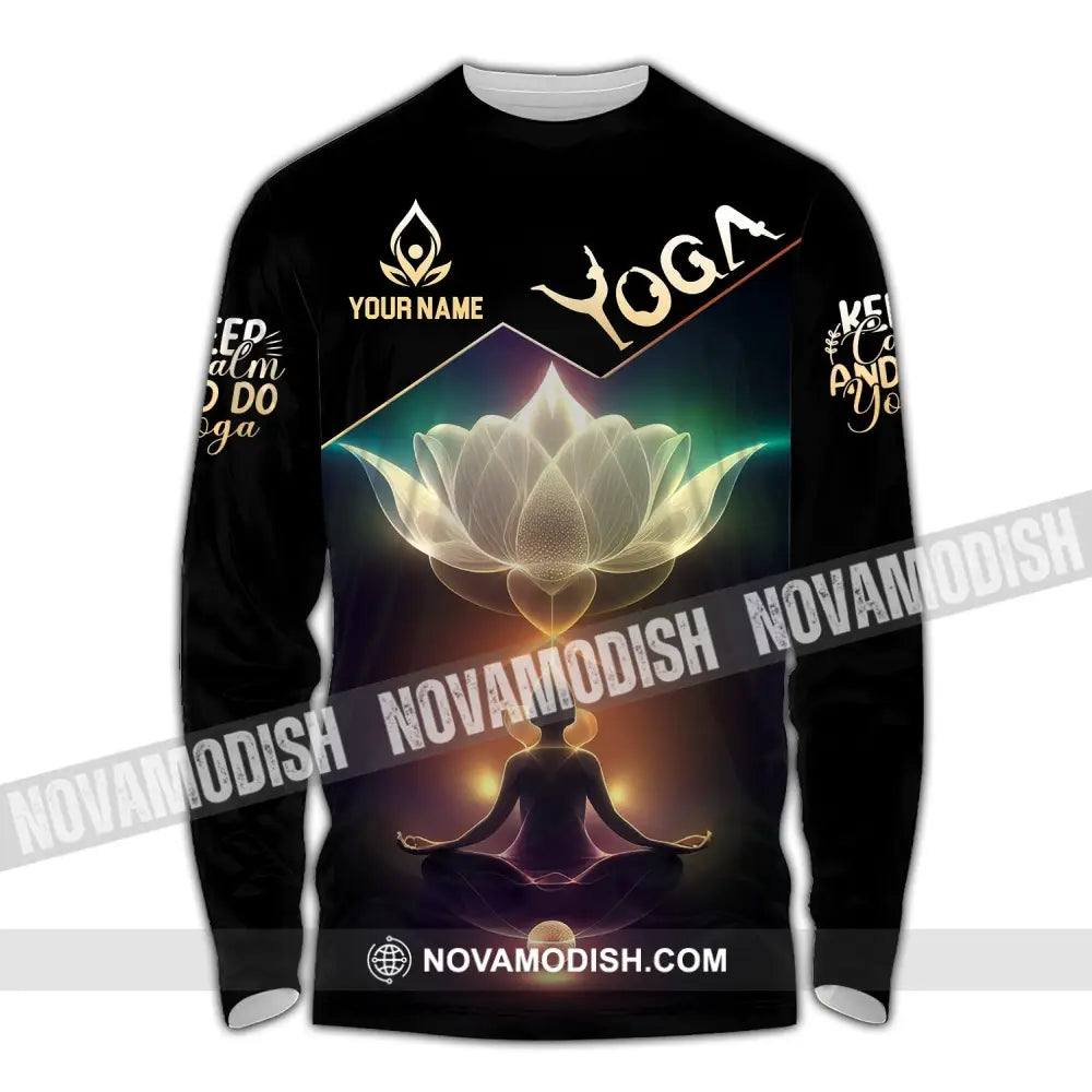 Woman Shirt Custom Name Yoga T-Shirt Hoodie Long Sleeve / S T-Shirt