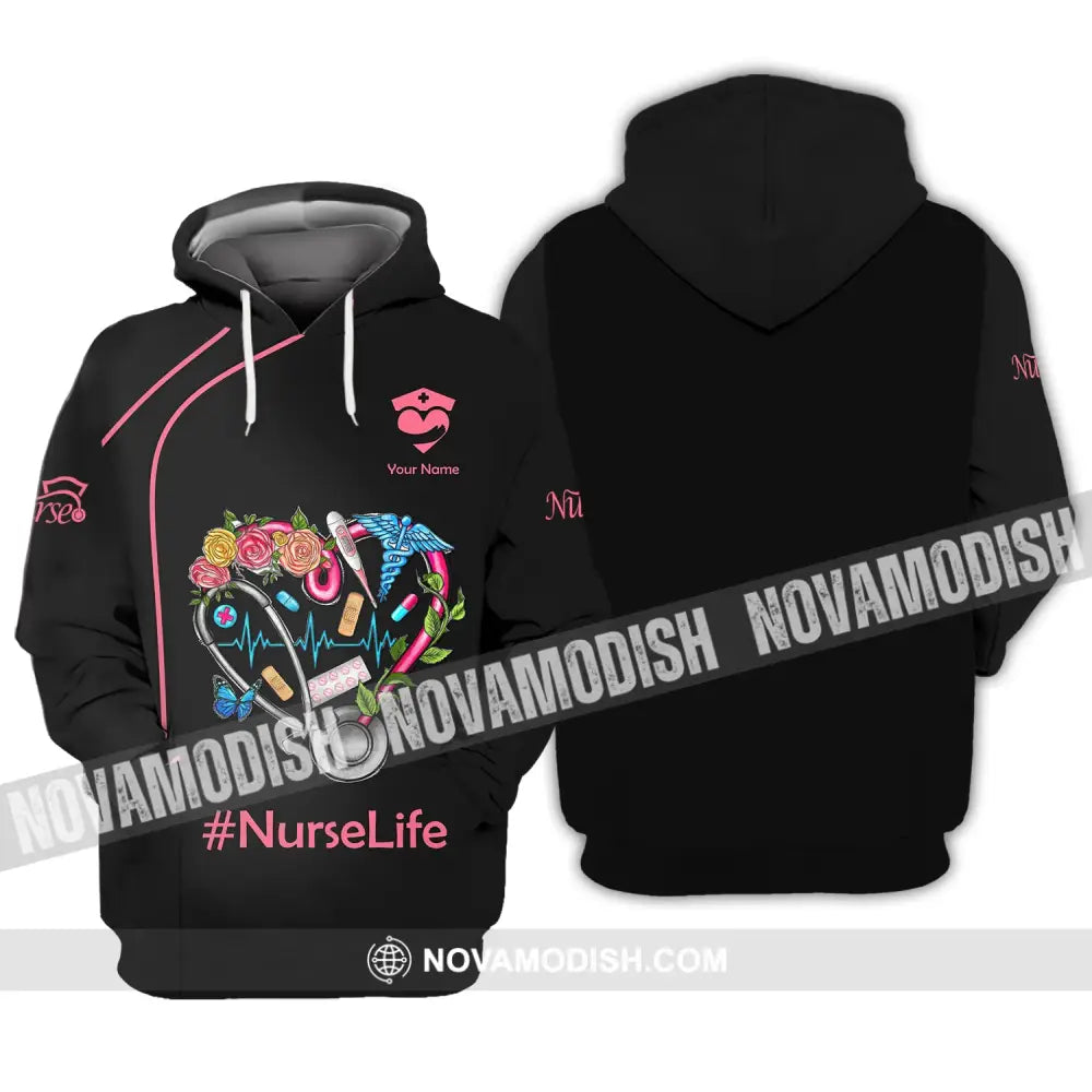 Woman Shirt Custom Nurse T-Shirt Life Nursing Hoodie For Nurses / S