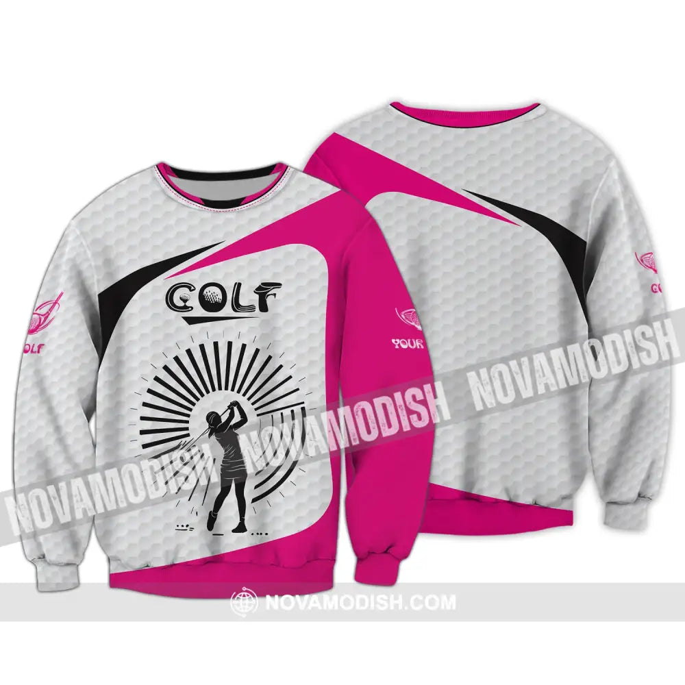 Woman Shirt Golf T-Shirt Player Polo Gift For Golfer Tee Golfing Gifts Long Sleeve / S