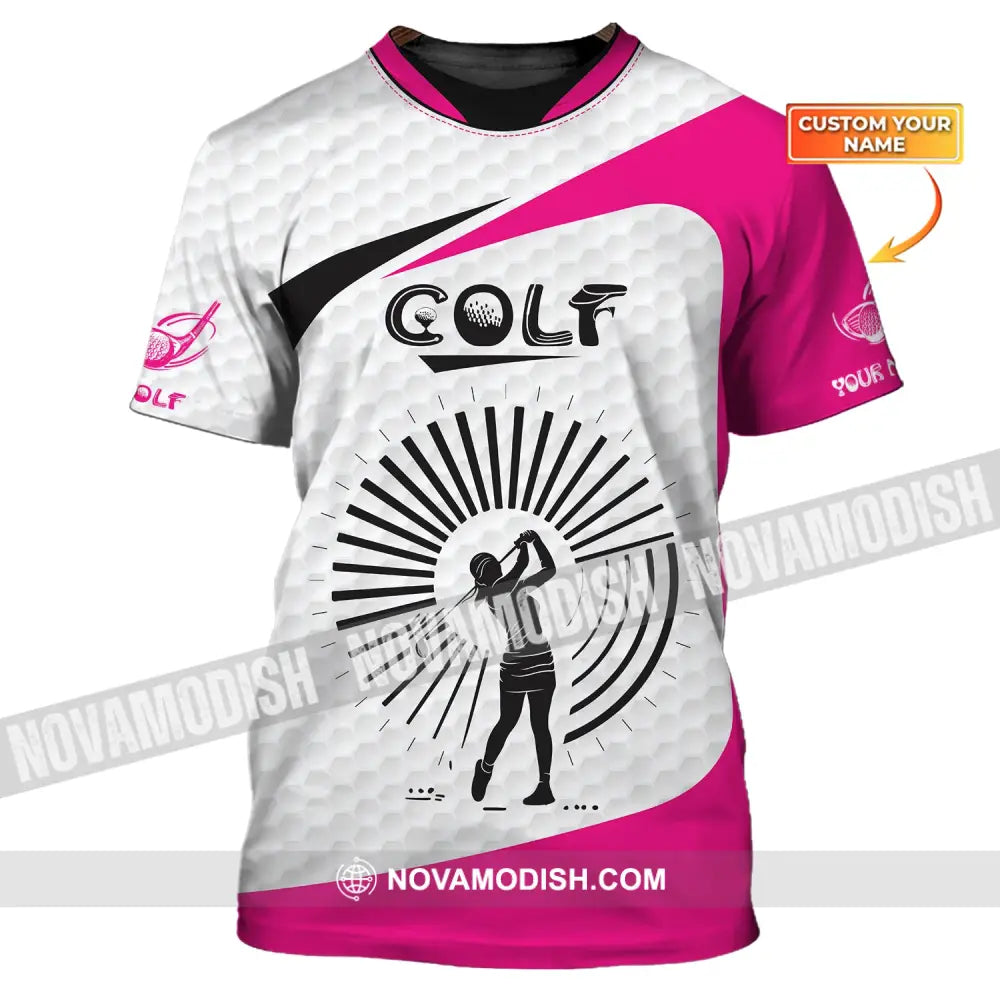 Woman Shirt Golf T-Shirt Player Polo Gift For Golfer Tee Golfing Gifts / S