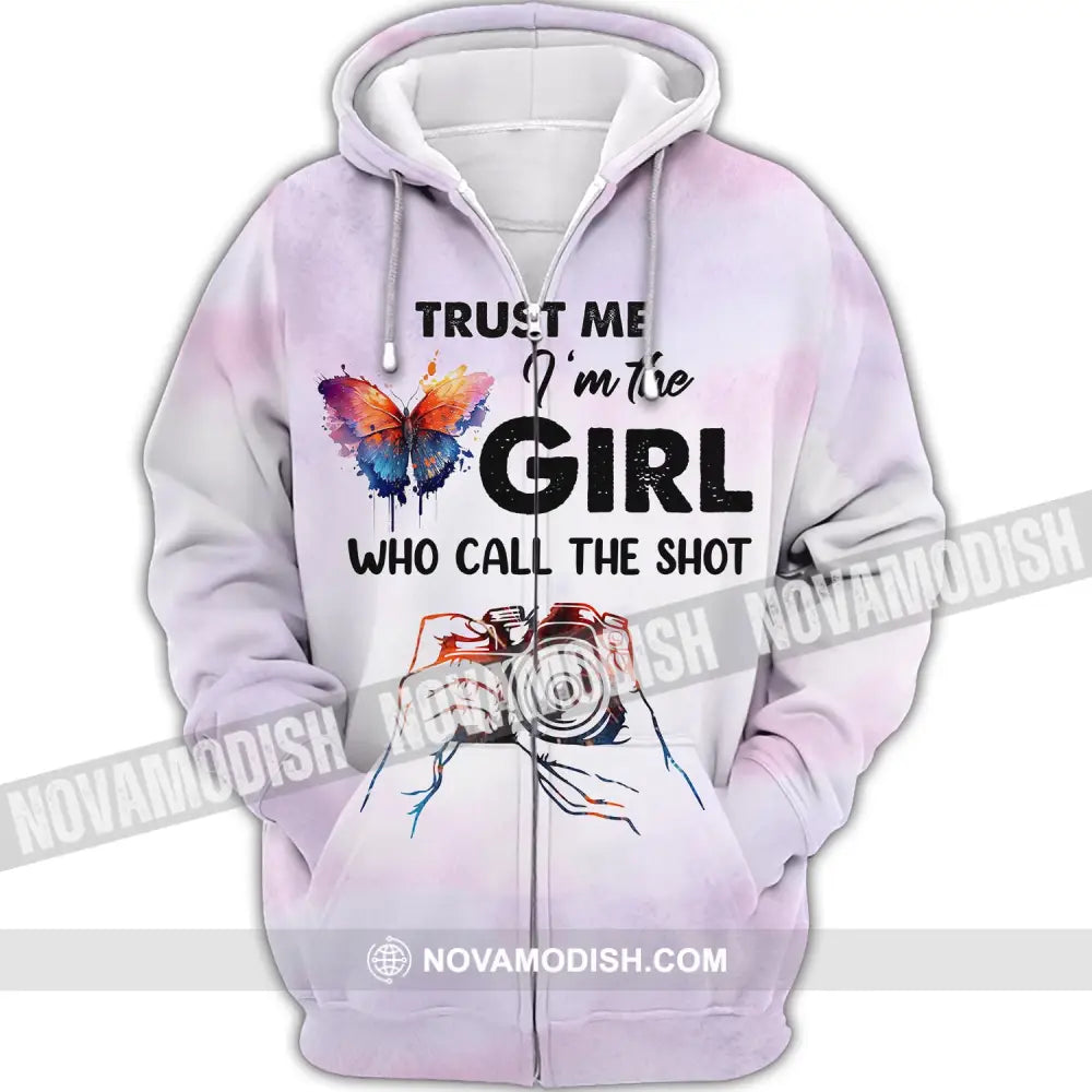 Woman Shirt Photographer The Girl Who Call Shot T-Shirt For Photographers Hoodie / S T-Shirt