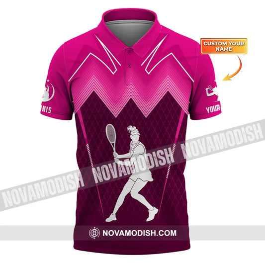 Woman Shirt Tennis Polo T-Shirt Lover Gift Player Apparel / S