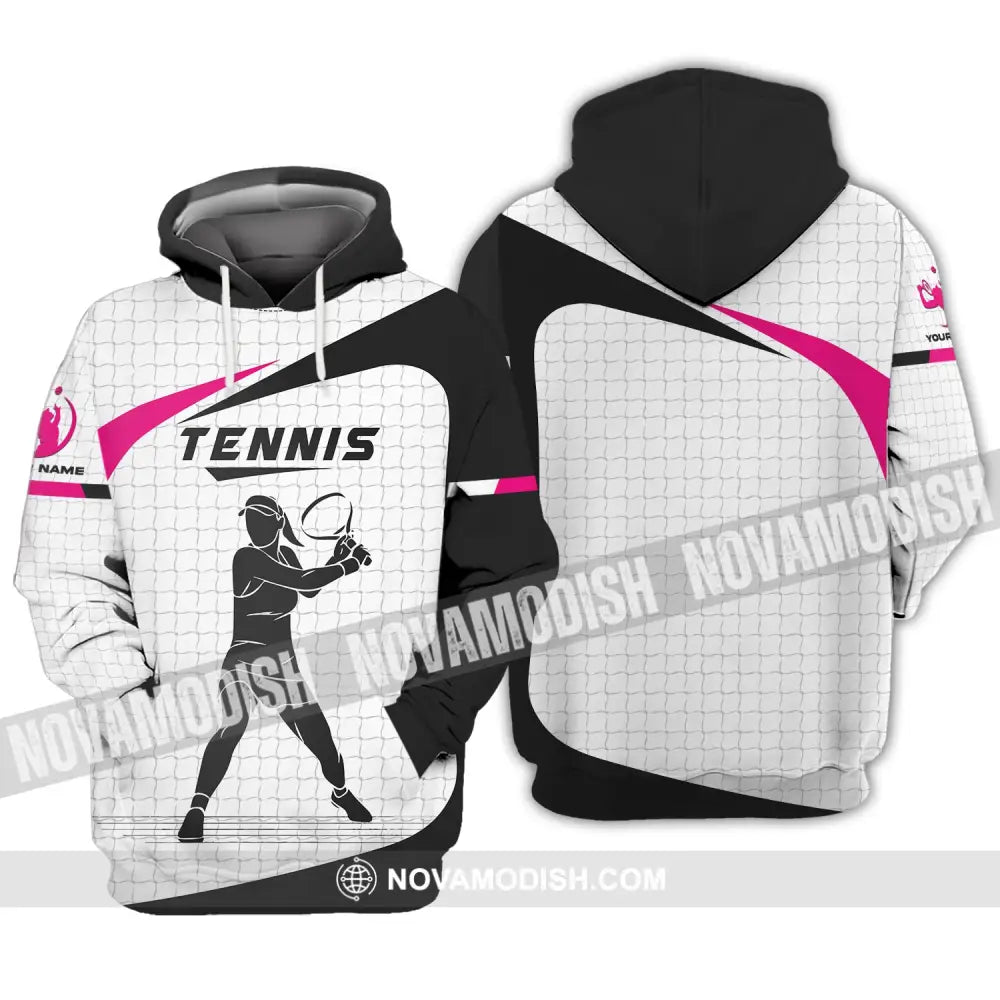 Woman Shirt Tennis T-Shirt Lover Gift Player Apparel Hoodie / S