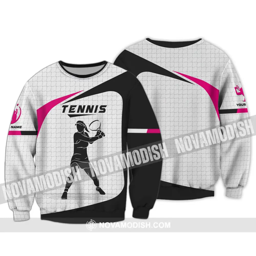 Woman Shirt Tennis T-Shirt Lover Gift Player Apparel Long Sleeve / S