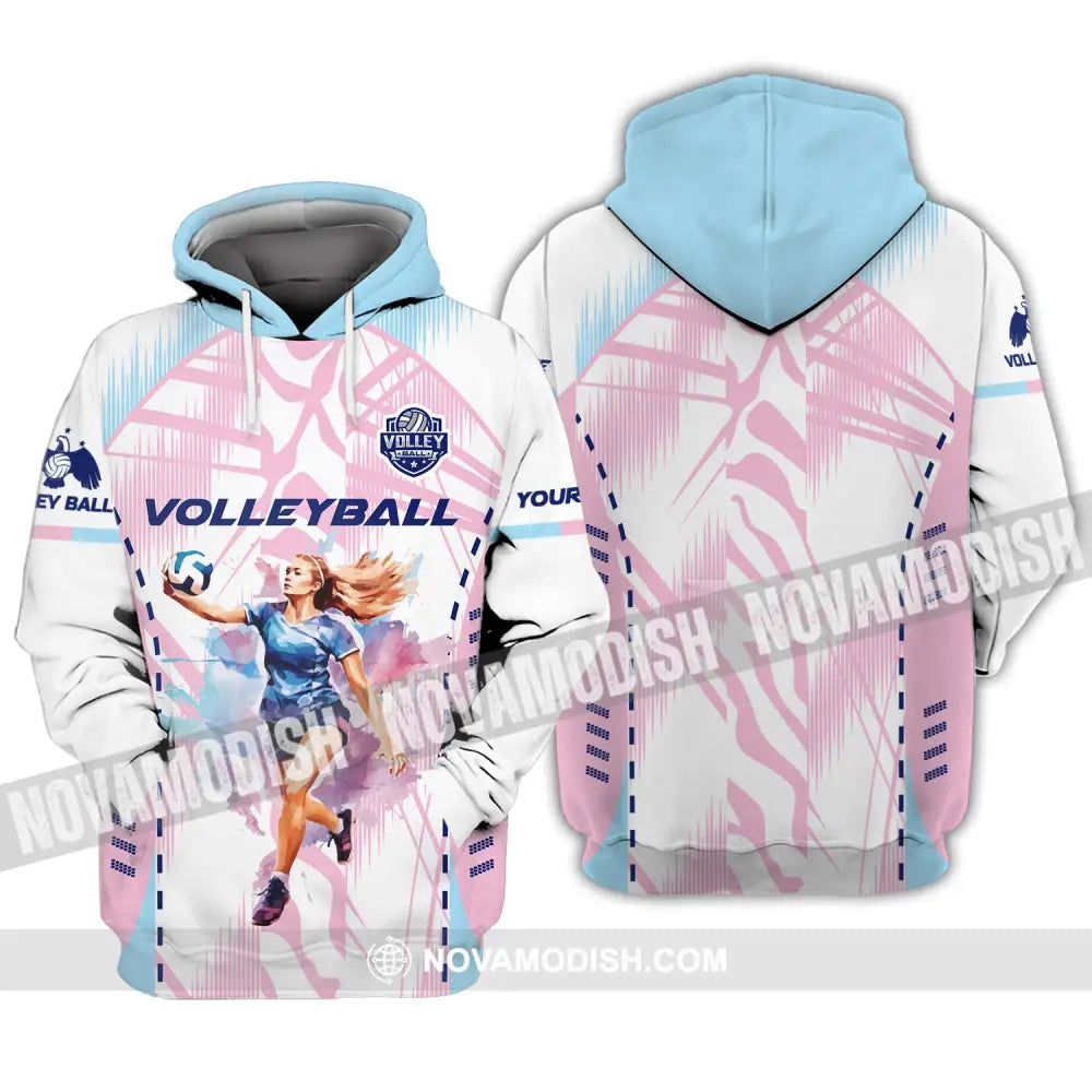 Woman Shirt Volleyball Custom Team T-Shirt For Club Gift Players Hoodie / S