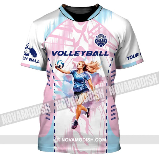 Woman Shirt Volleyball Custom Team T-Shirt For Club Gift Players / S