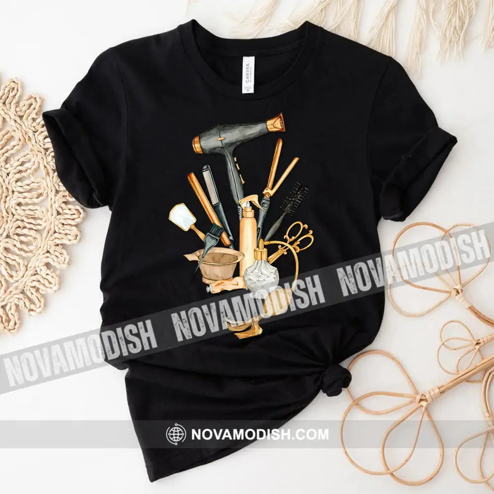 Woman T-Shirt Hairdresser Tshirt Shirt For Hairstylists Classic Tee / Black S T-Shirt