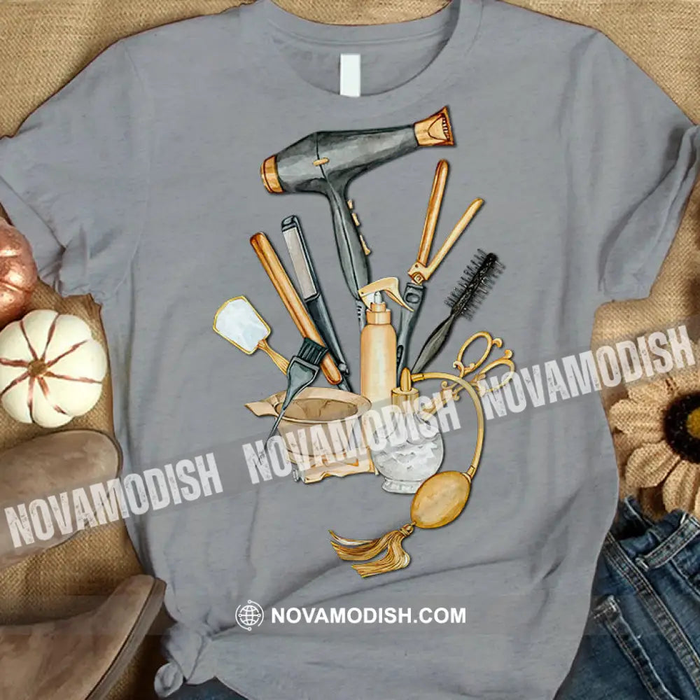 Woman T-Shirt Hairdresser Tshirt Shirt For Hairstylists Classic Tee / Gray S T-Shirt