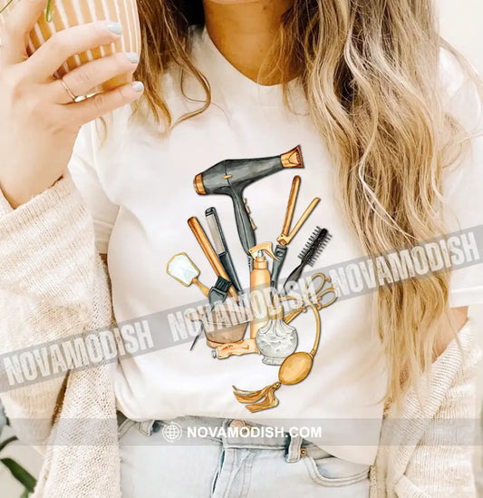 Woman T-Shirt Hairdresser Tshirt Shirt For Hairstylists Classic Tee / White S T-Shirt