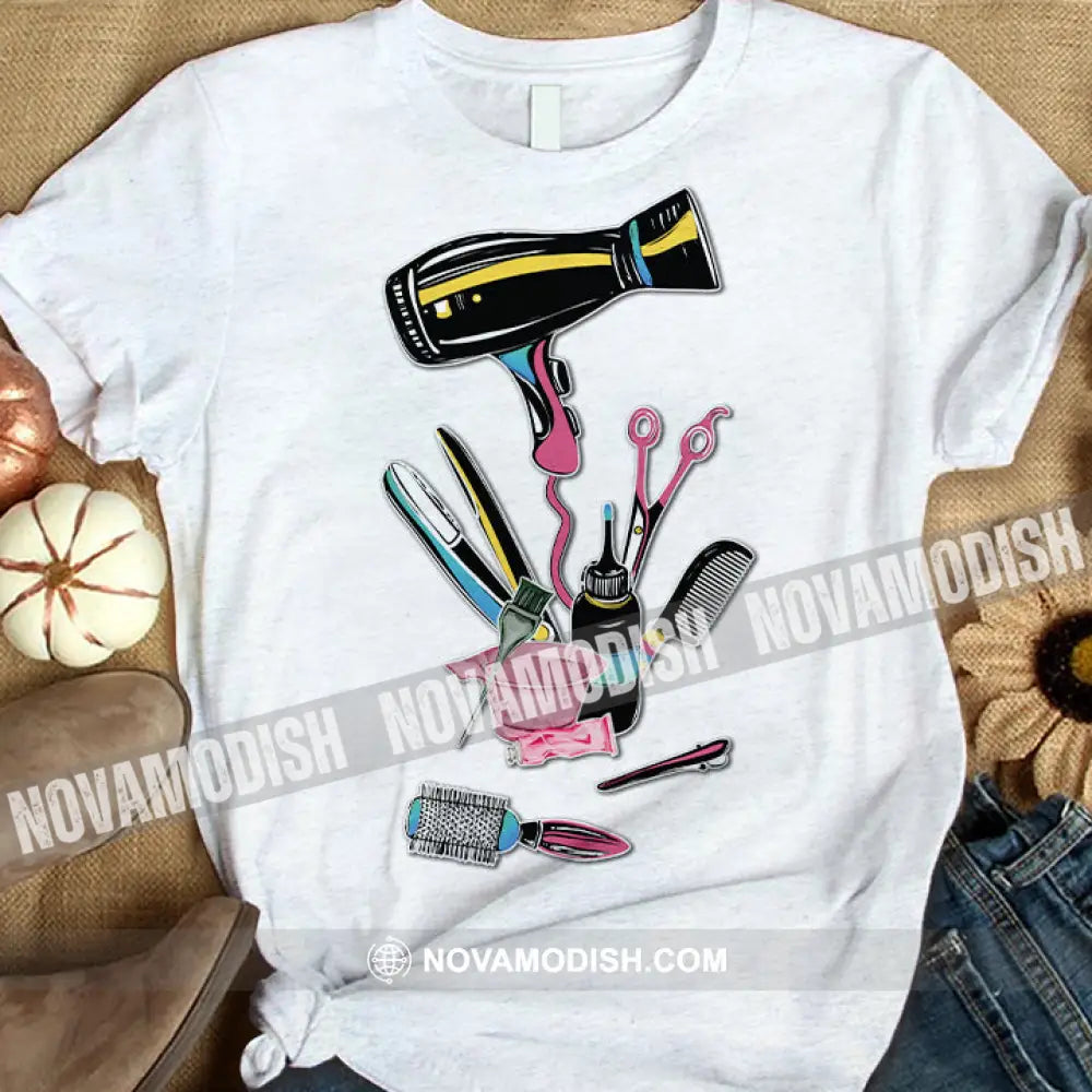 Woman T-Shirt Hairdresser Tshirt Shirt For Hairstylists Classic Tee / White S T-Shirt