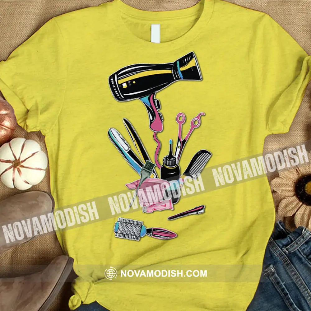 Woman T-Shirt Hairdresser Tshirt Shirt For Hairstylists Classic Tee / Yellow S T-Shirt