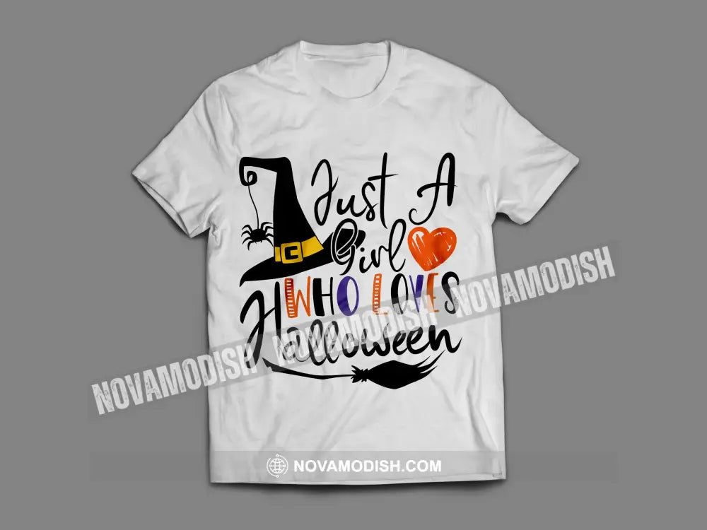 Woman T-Shirt Halloween A Girl Who Loves Halloween T-Shirt Hoodie