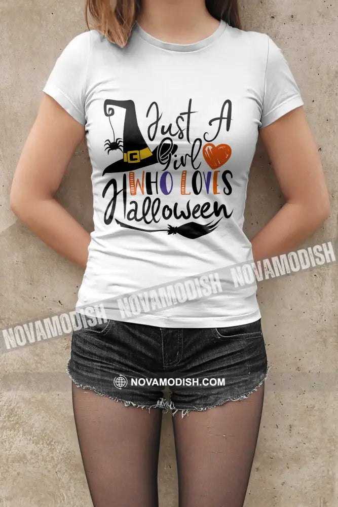 Woman T-Shirt Halloween A Girl Who Loves Halloween T-Shirt Hoodie