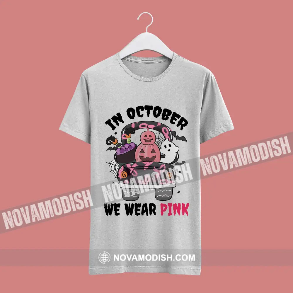 Woman T-Shirt Halloween In October We Wear Pink T-Shirt Hoodie