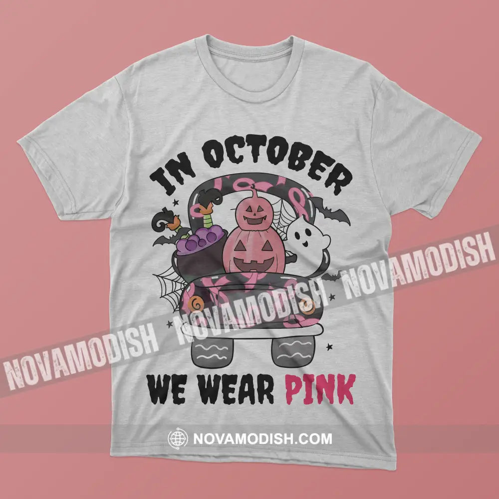 Woman T-Shirt Halloween In October We Wear Pink T-Shirt Hoodie