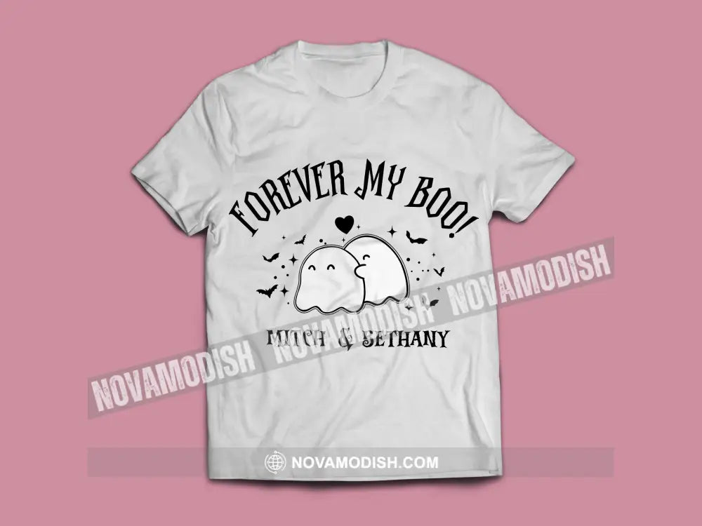 Woman T-Shirt Halloween Personalized Forever My Boo T-Shirt