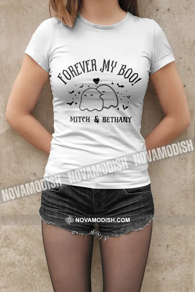 Woman T-Shirt Halloween Personalized Forever My Boo T-Shirt