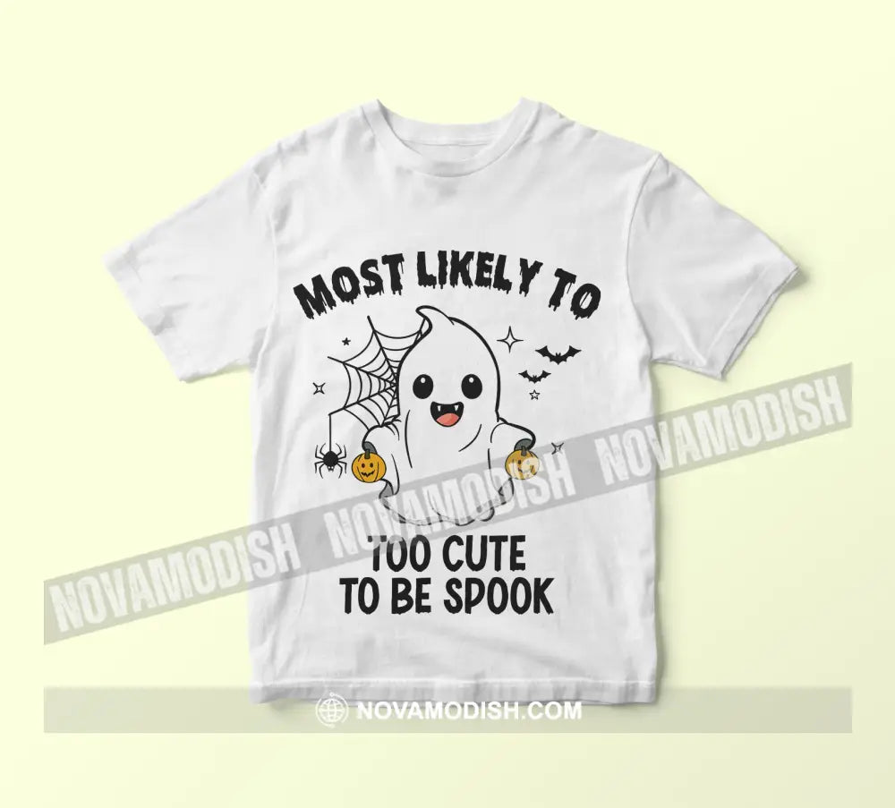 Woman T-Shirt Halloween Personalized Most Likely To Boo T-Shirt