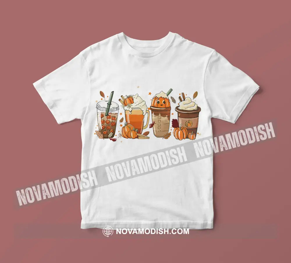 Woman T-Shirt Halloween Pumpkin Cups T-Shirt