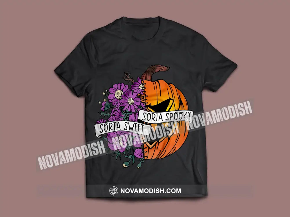 Woman T-Shirt Halloween Sorta Sweet Spooky T-Shirt