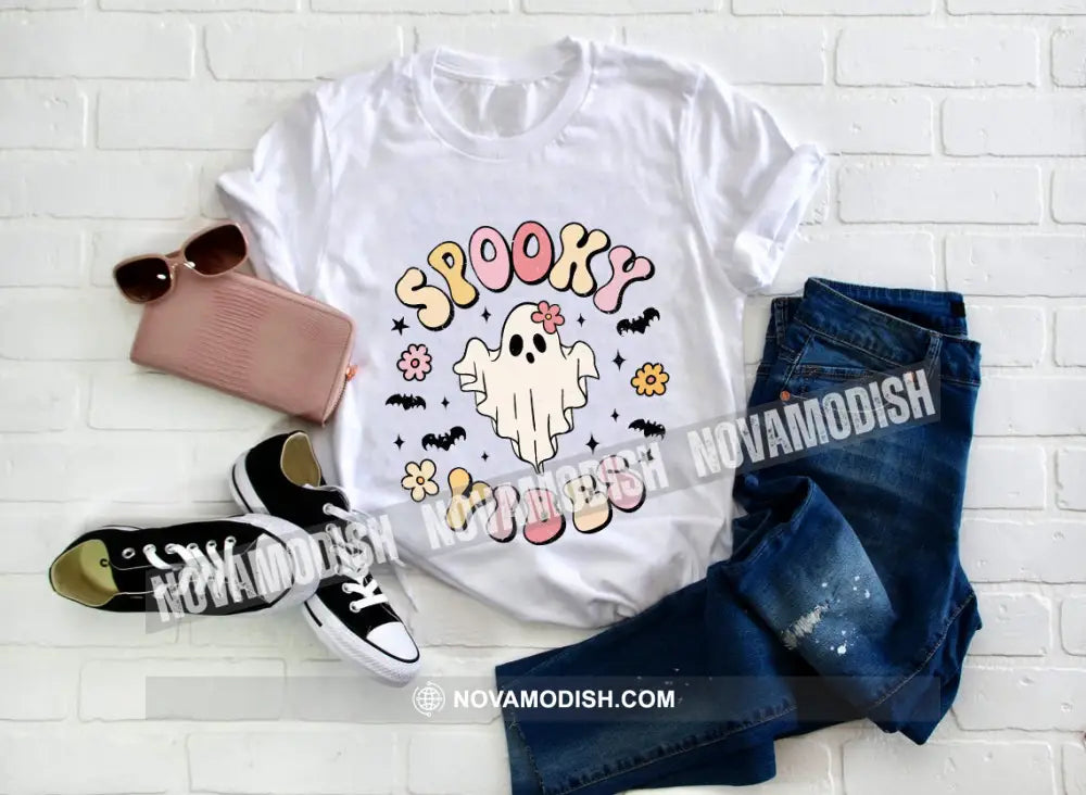 Woman T-Shirt Halloween Spooky Vibes T-Shirt