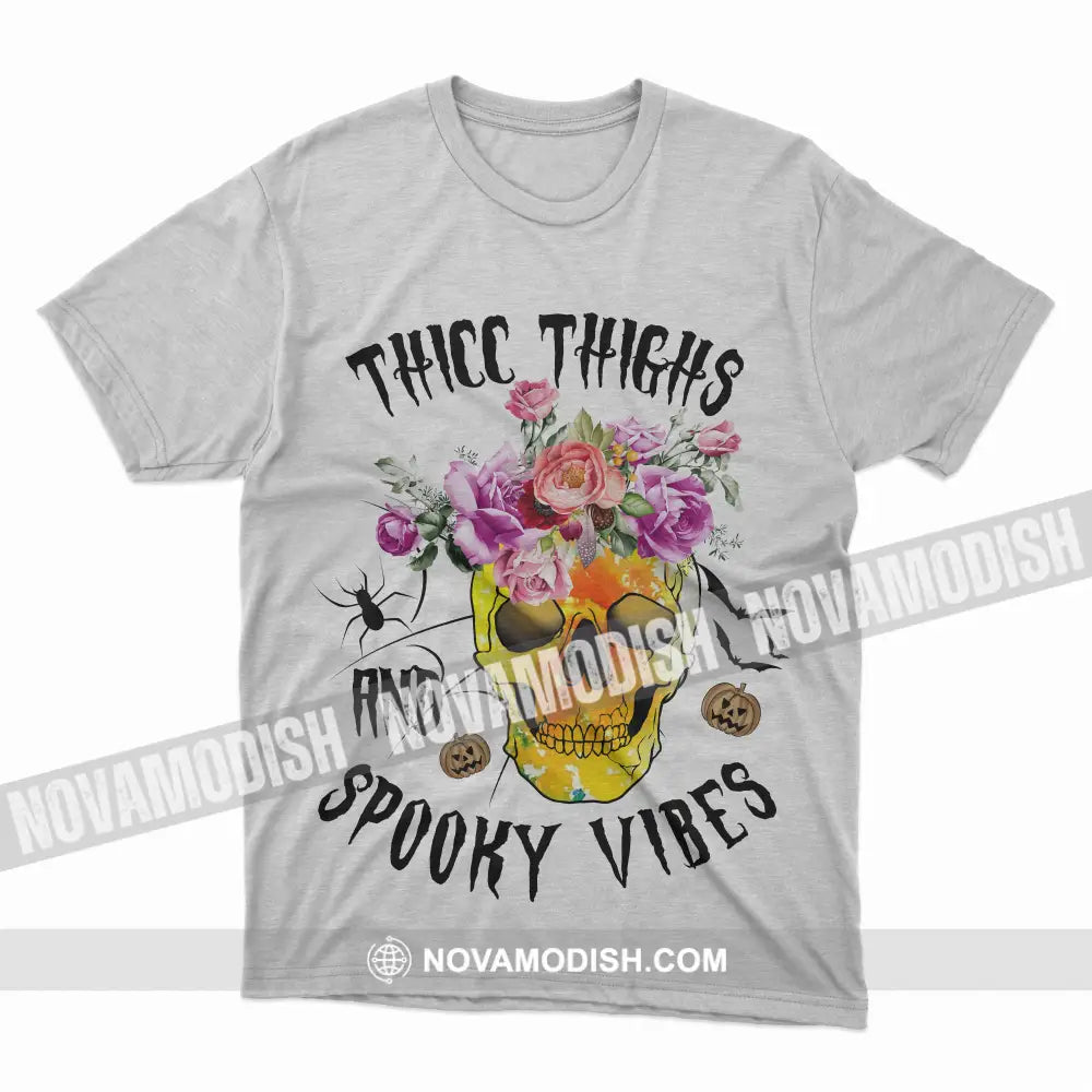 Woman T-Shirt Halloween Thicc Thighs Spooky Vibes T-Shirt Hoodie