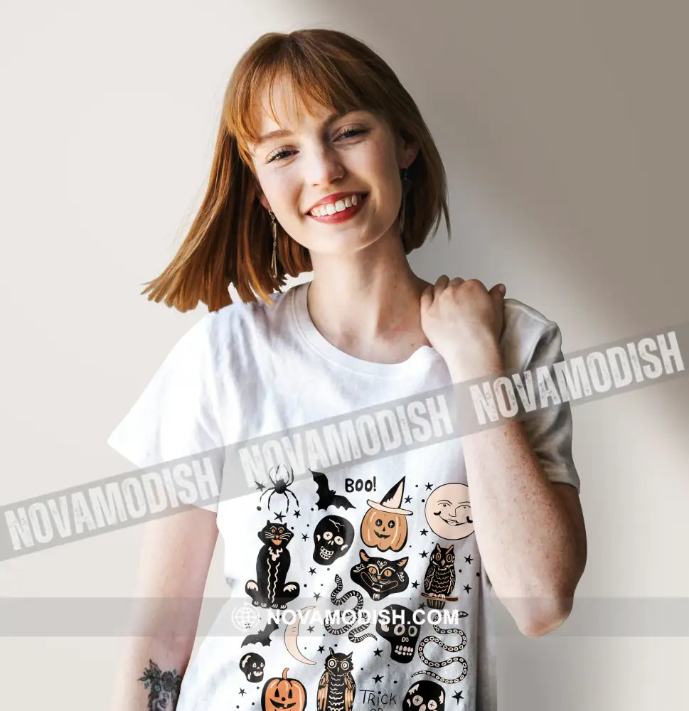 Woman T-Shirt Halloween Trick Or Treat T-Shirt