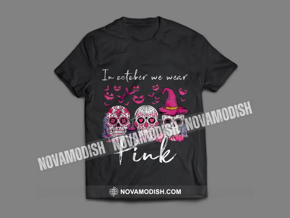 Woman T-Shirt Halloween We Wear Pink T-Shirt