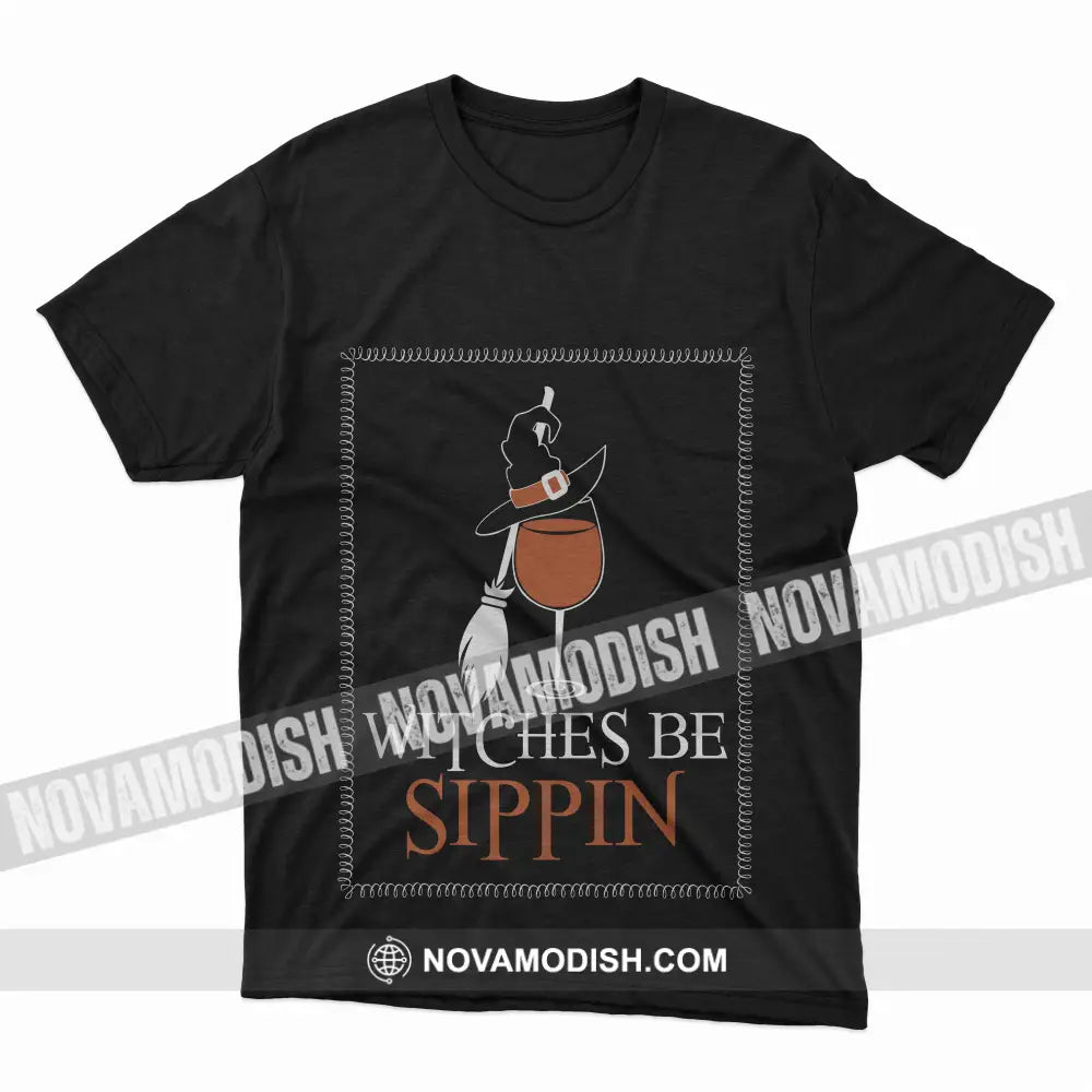 Woman T-Shirt Halloween Witches Sippin T-Shirt