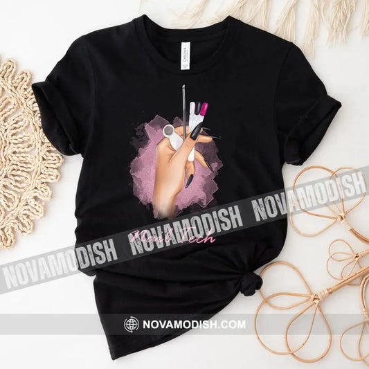 Woman T-Shirt Nail Tech Tshirt Shirt For Technician T-Shirt