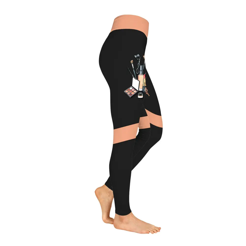 Women Clothing Makeup Artist Sportwear Legging Pants For