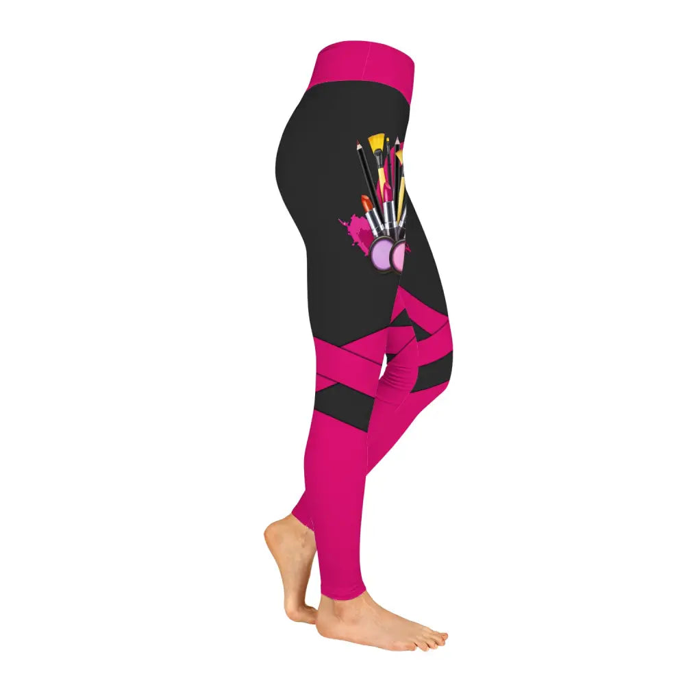 Women Clothing Makeup Artist Sportwear Legging Pants For