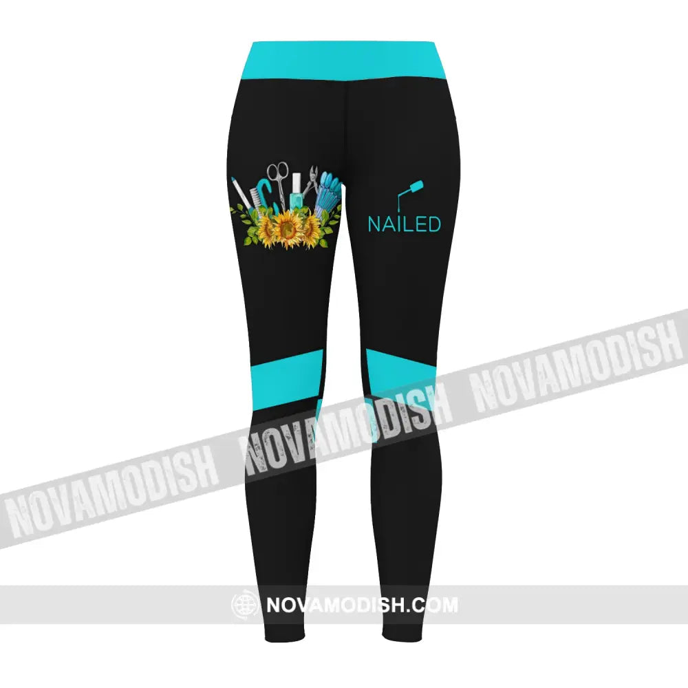 Women Clothing Nail Tech Sportwear Legging Pants For