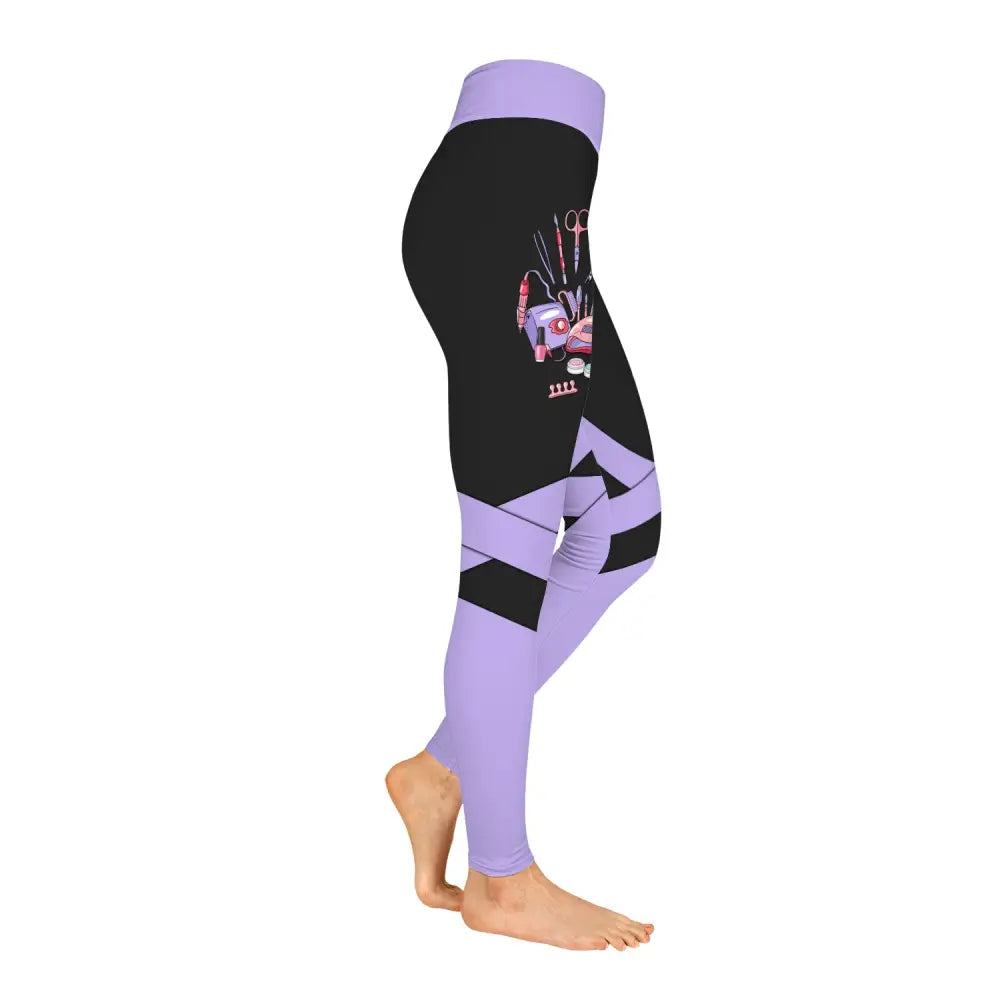Women Clothing Nail Tech Sportwear Legging Pants For