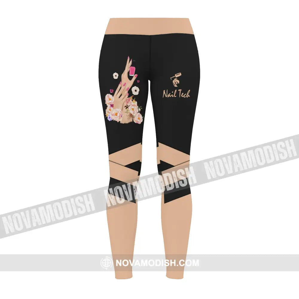 Women Clothing Nail Tech Sportwear Legging Pants For