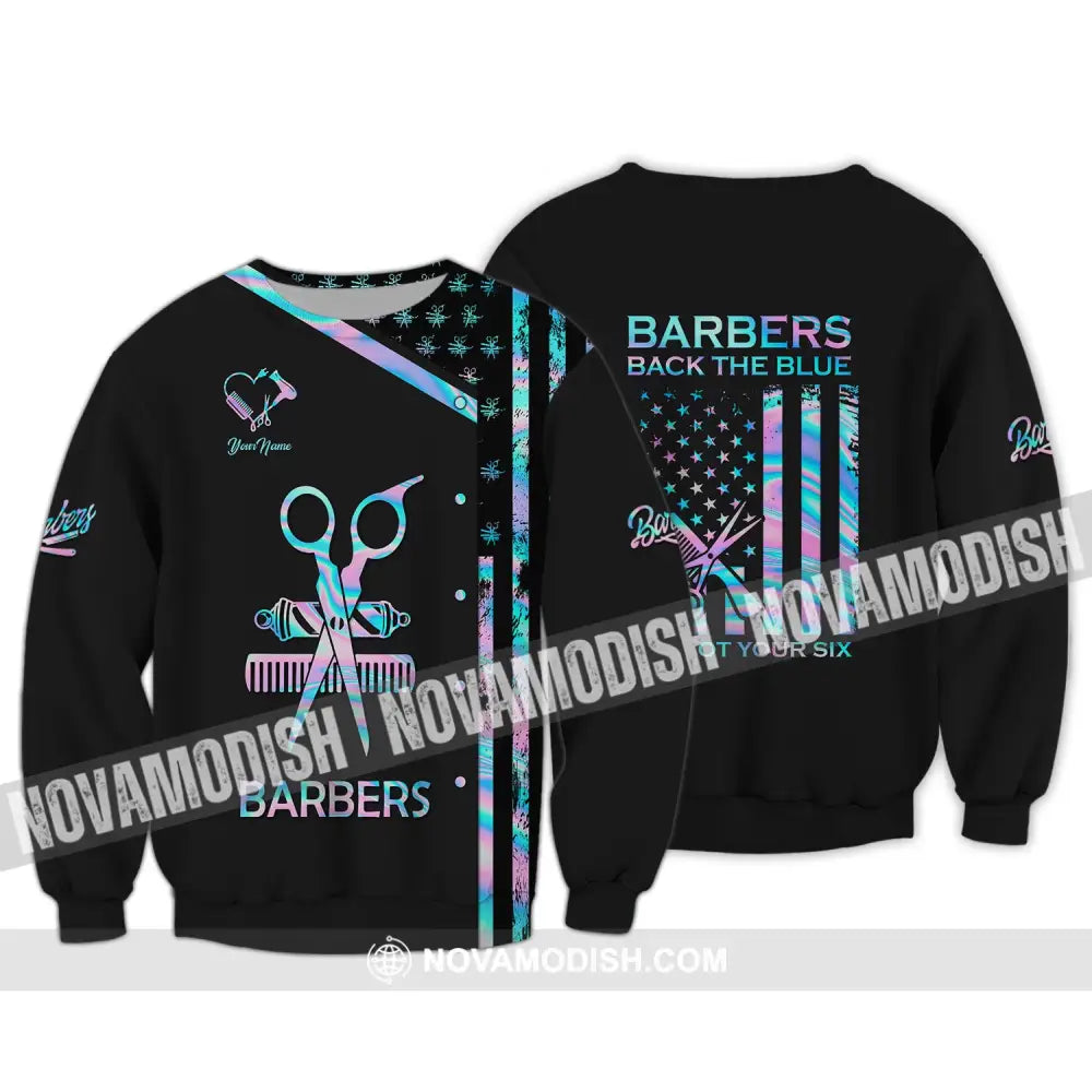 Women Shirt Barber Hairdresser Hoodie Sportwear Long Sleeve / S T-Shirt