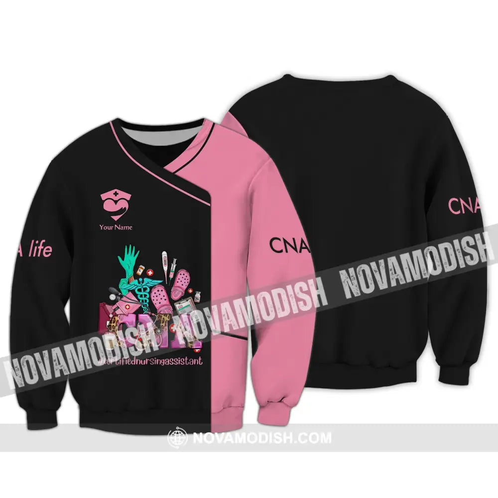 Women Shirt Cna Life T-Shirt For Nurses Long Sleeve / S