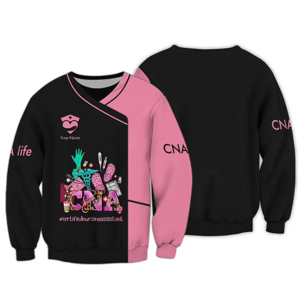 Women Shirt Cna Life T-Shirt For Nurses Long Sleeve / S