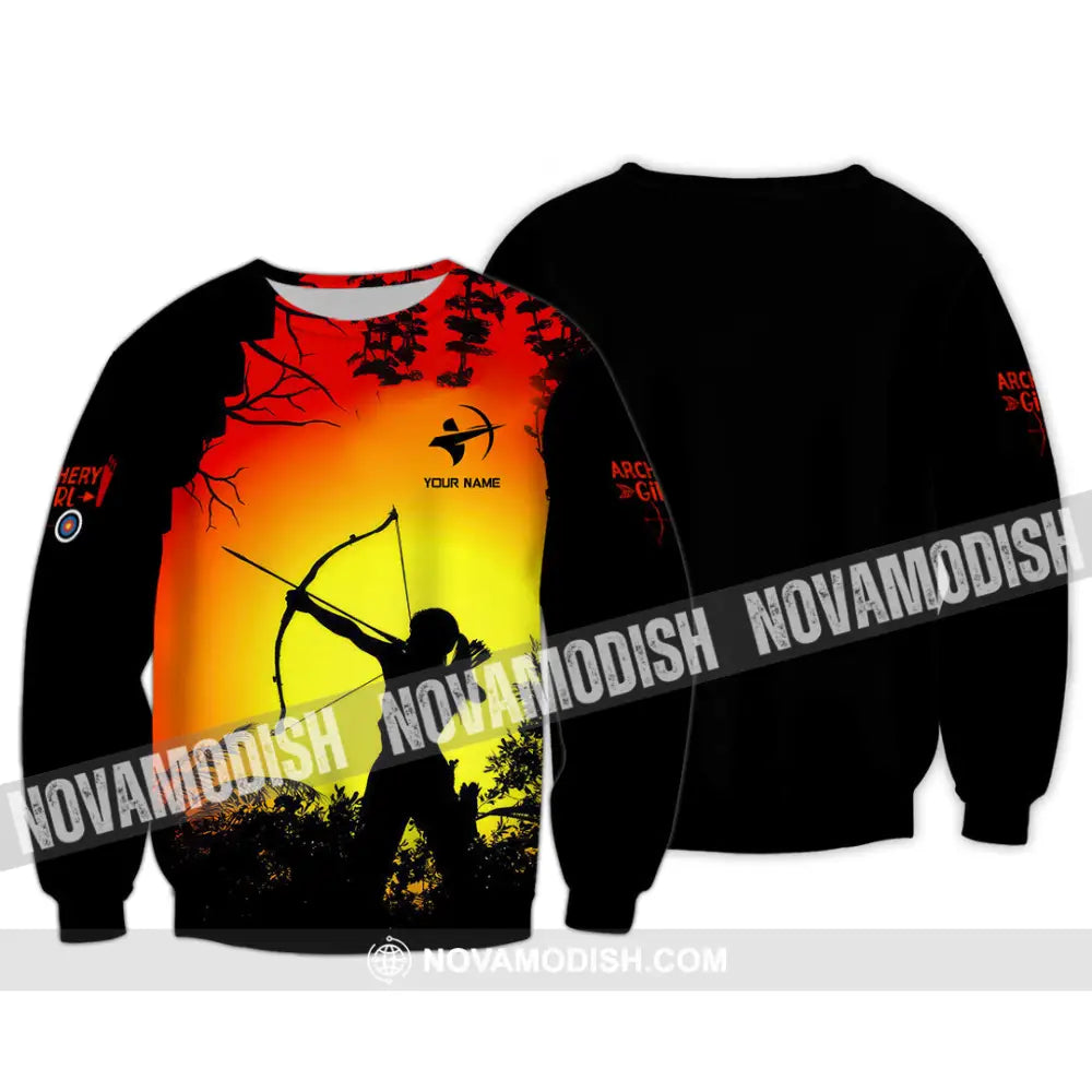 Women Shirt - Custom Archery Girl Lover Archery Player Shirt Long Sleeve / S T-shirt