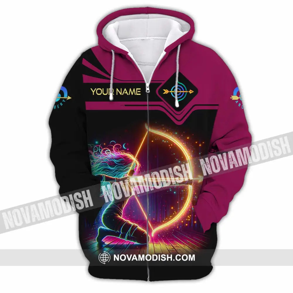 Women Shirt - Custom Archery Shirt Zipper Hoodie / S T-shirt