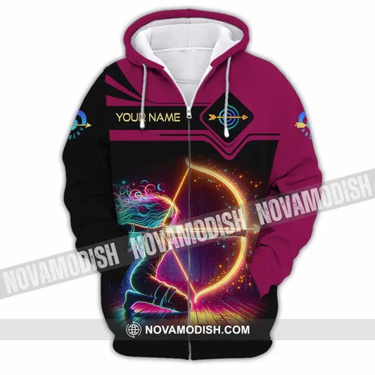 Women Shirt - Custom Archery Shirt Zipper Hoodie / S T-shirt