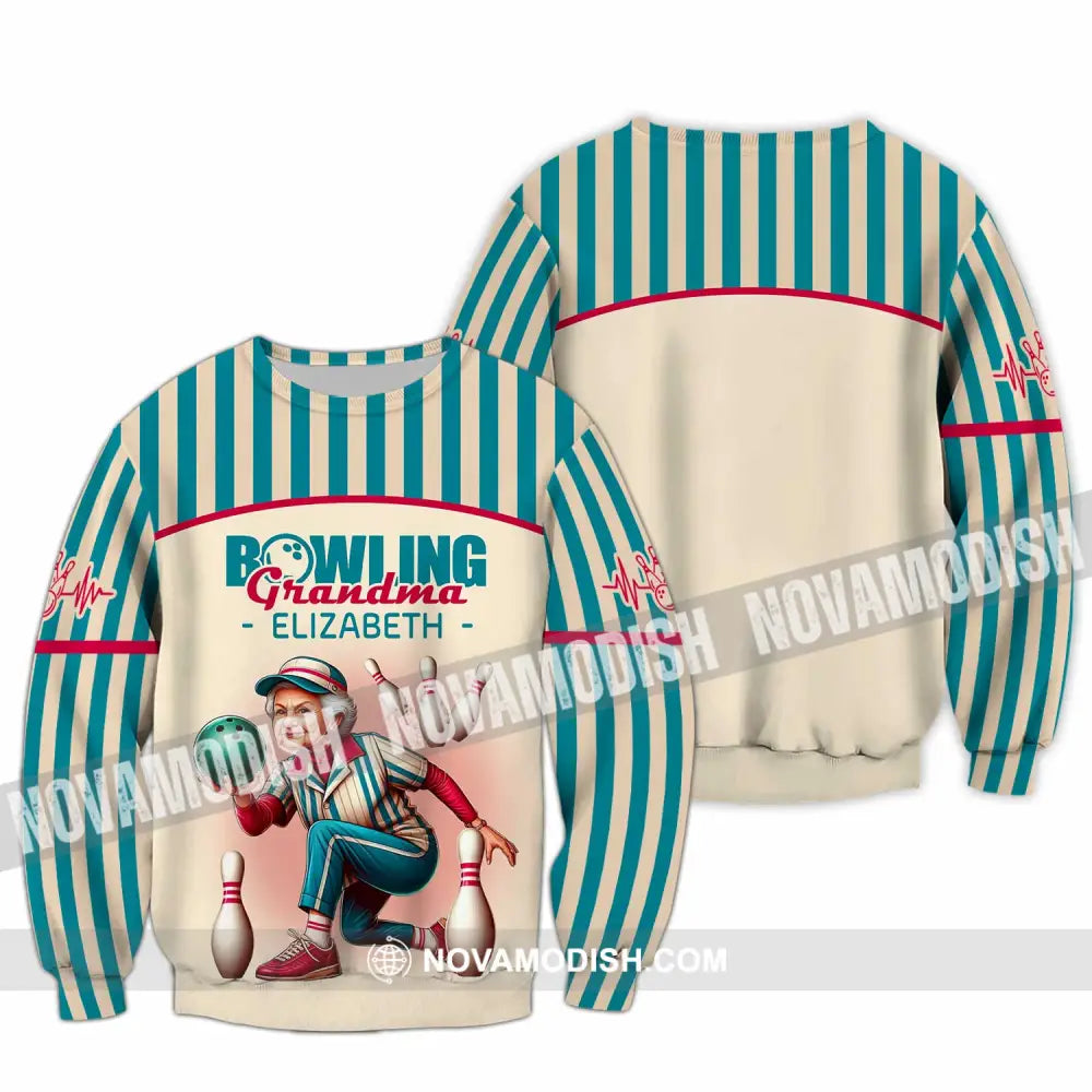 Women Shirt - Custom Bowling Grandma Shirt Long Sleeve / S T-shirt